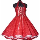 50er Petticoatkleid rot Punkte weiß groß klein 36