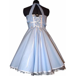 50er Jahre Tanzkleid uni hellblau zum Petticoat