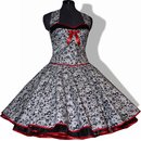 50er Jahre Kleid zum Petticoat schwarz weie Blumen zur...