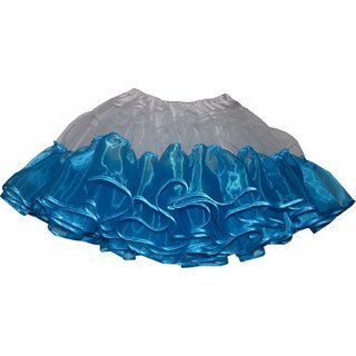 Petticoat türkisblau Unterrock mit Organza und Tüll kombiniert