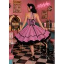 50er Jahre Retro Petticoatkleid  zum Petticoat pink weisse Blumen