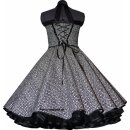 Petticoatkleid schwarz weiß  abstrakte kleine Punkte