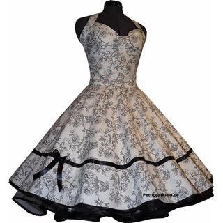 Kleid Rockabilly 2 mit zartem Rosenmotiv