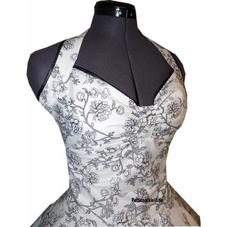 Kleid Rockabilly 2 mit zartem Rosenmotiv