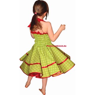 Kinder Mädchen 50er Petticoat Tanz Einschulung Kleid mit Stoff nach Wahl