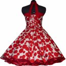 Peppiges Petticoatkleid rote Punkte und Kreise