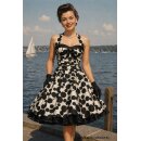 Peppiges Petticoatkleid rote Punkte und Kreise