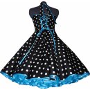 Punkte Petticoat Kleid 2 schwarz Tupfen weiß 20mm
