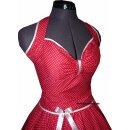 Punkte Petticoat Kleid 2 rot winzige weiße Tupfen