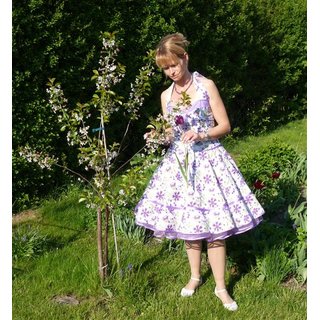 Petticoatkleid 50er JahreTanzkleid  lila Paisleydessin