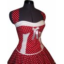 50er Punkte Korsagenkleid streifig Model 1