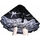 Schwarzer Tellerrock zum Petticoat mit Satinbandfarbe zur...