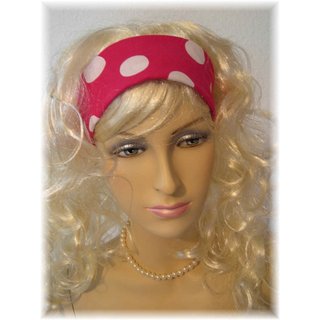 Haarband Rockabilly pink weie groe Punkte