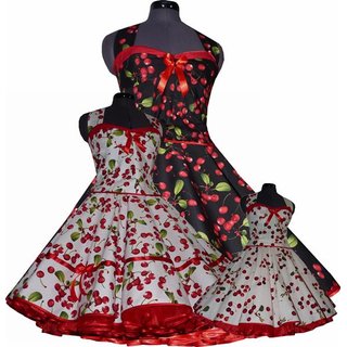 Petticoat Kleid rote Kirschen Rockabillykleid verschiedene Farben