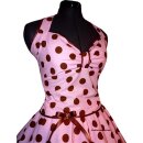 50er Rockabilly Petticoatkleid rosa braune Punkte