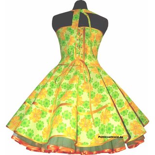 Petticoatkorsagenkleid  Blumen gelb grn orange