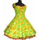 Petticoatkorsagenkleid  Blumen gelb grn orange