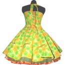 Petticoatkorsagenkleid  Blumen gelb grün orange