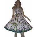 Punktekleid Rockabilly 2 Tupfen lila grün