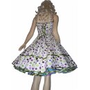 Punktekleid Rockabilly 2 Tupfen lila grün