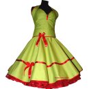 Punkte Petticoat Kleid 2 grün winzige weiße Tupfen