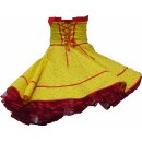 Kleid Sandy gelb mit roten Blümchen