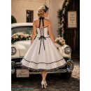 Festliches weißes Braut Petticoat Kleid Korsage...