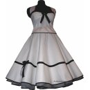 Festliches weißes Braut Petticoat Kleid Korsage schwarz bzw rot