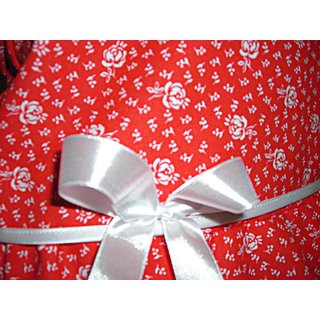 Kleid Petticoat Sandy rot mit weißen Röschen