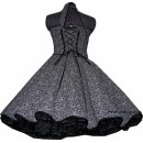 Festliches 50er Petticoat Kleid schwarze Röschen