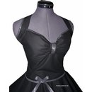 Rockabilly Kleid schwarz Petticoat Band schwarz weiße Punkte