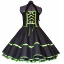 Schwarzes Petticoat Kleid Festkleid Vintage Band farbig wählbar