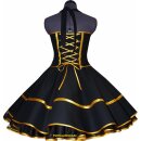 Schwarzes Petticoat Kleid Festkleid Vintage Band farbig wählbar