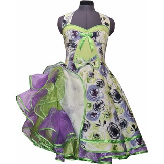 Petticoat Kleid filigrane grüne lilac Rosen