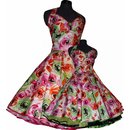 Petticoat Kleid filigrane pinkfarbene Rosen