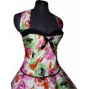 Korsagen Petticoat Kleid pink grüne Rosen