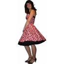 Petticoatkleid rot mit weißen schwarzen Punkten
