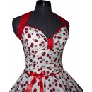 Kirschkleid weiß Kirschen Cherrys rot