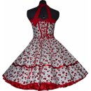 Kirschkleid weiß Kirschen Cherrys rot