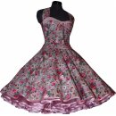 Rosa graue Blüten Millefleur Korsagenkleid zum...