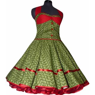 Korsagen Petticoat Kleid gün rot Unikat 36
