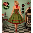 Korsagen Petticoat Kleid gün rot Unikat 36