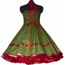 Korsagen Petticoat Kleid gün rot Unikat 36