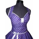 Punkte Petticoat Kleid 2 lila kleine weiße Tupfen