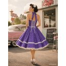Punkte Petticoat Kleid 2 lila kleine weiße Tupfen