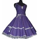 Punkte Petticoat Kleid 2 lila kleine weiße Tupfen