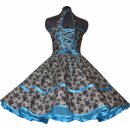 Tanzkleid 50er Spitzendessin schwarz mit Farbwahl
