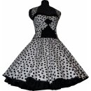 Petticoat Kleid 50th Korsagen weiß schwarze Punkte...