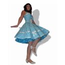 Petticoat Kleid 50th Korsagen türkis weiße...