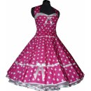 50er Kleid Korsagen Petticoat Kleid rot pink Herzen